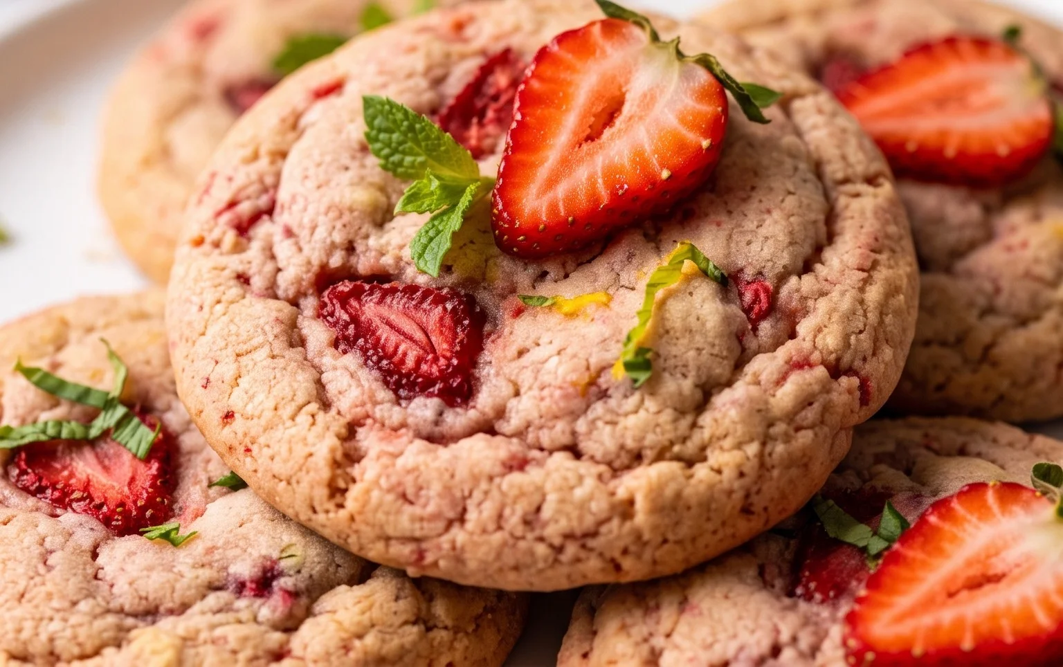 Strawberry Sugar Cookies (vegan)